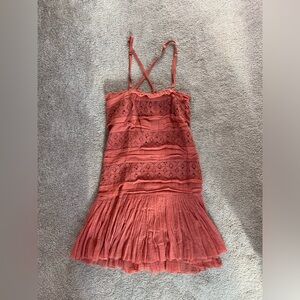 Free People Orange Mini Dress